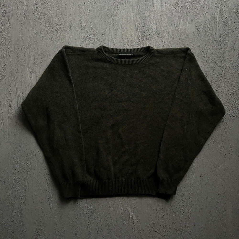 Vintage Croft & Barrow Sweater XL Gray 1990s Cotton Knit Crewneck